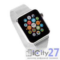 Браслет для Apple Watch 42/44mm COTEetCI Watchband Magnet Milan Loop Silver