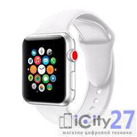 Ремешок для Apple Watch 42/44 mm Dixico Silicone Sport Band White