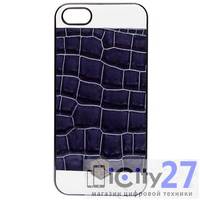 Чехол для iPhone 5 SLG Italian R.Crocodile Leather Case Navy