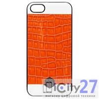 Чехол для iPhone 5 SLG Italian R.Crocodile Leather Case Orange