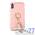 Чехол для iPhone X/XS Guess Saffiano Hard PU + Ring Pink