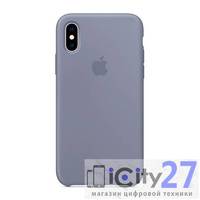 Чехол для iPhone XS Apple Silicone Case - Levender Gray