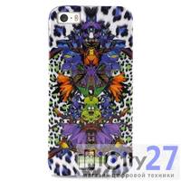 Чехол для iPhone 5/5S Just Cavalli Leopard Flower Violett